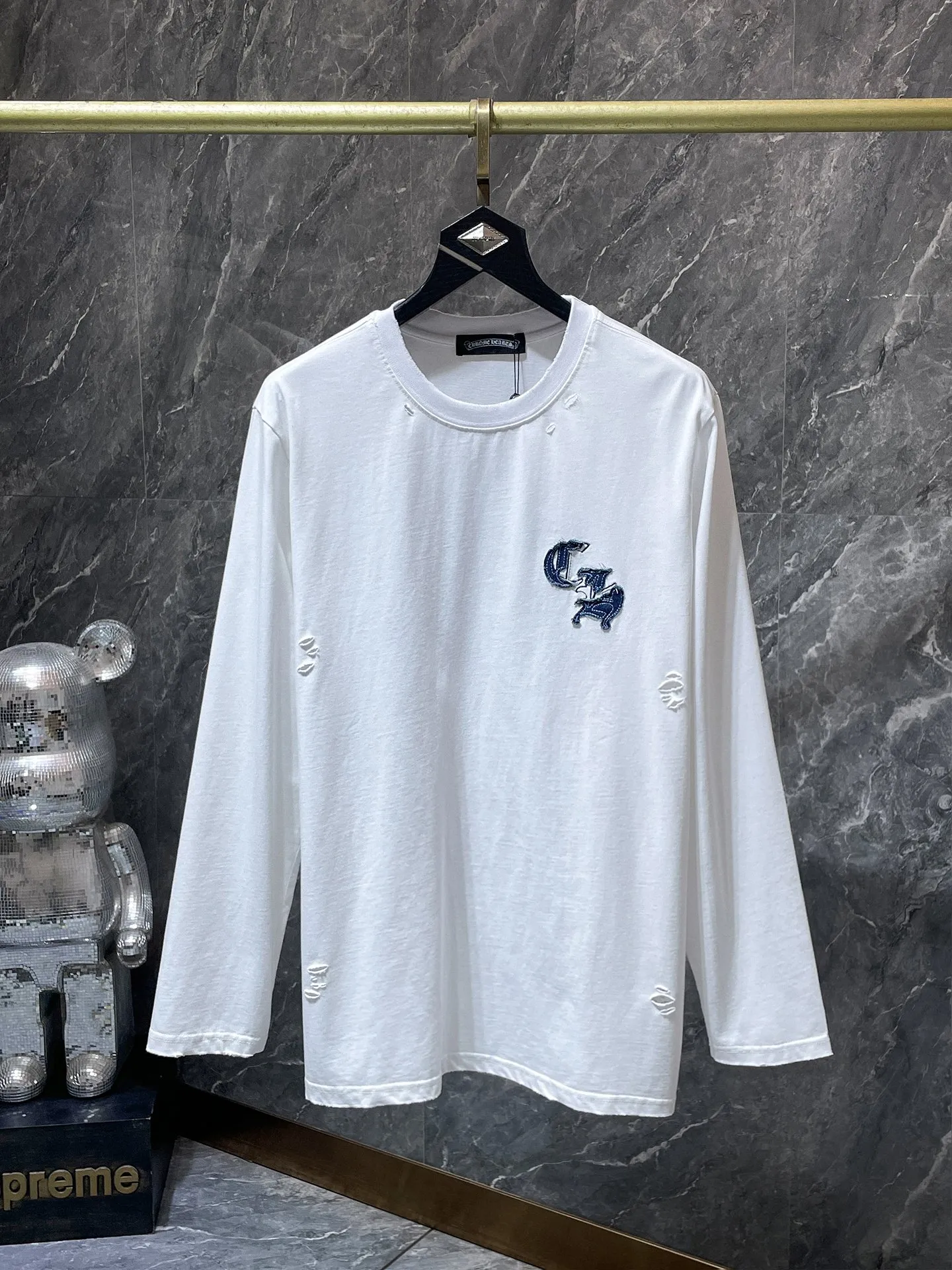 8071# Chrome Hearts 🍁 TSeries🍁 g T 1 1 ：Black White Sizes：S、M、L、XL